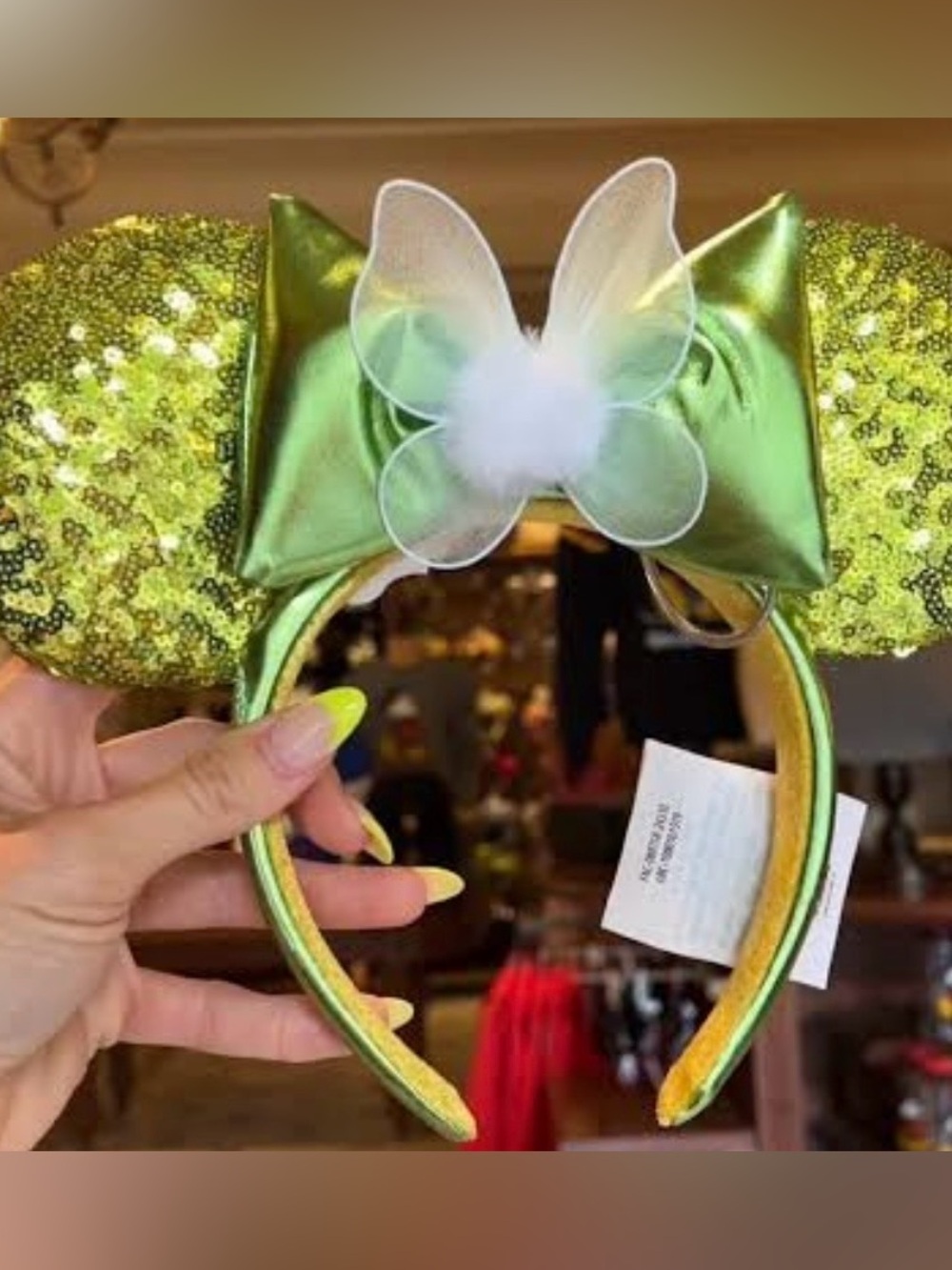 Disney Parks Tinker Bell Sequin Ear